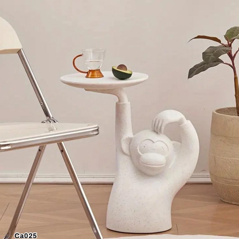 Mesa auxiliar mono blanco 51cm* 19cm* 54cm